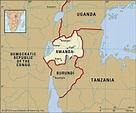 Map of Rwanda and geographical facts, Where Rwanda on the world map ...
