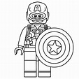 Lego Capitán América para colorear, imprimir e dibujar –ColoringOnly.Com