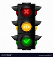 City traffic lights icon cartoon style Royalty Free Vector
