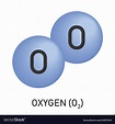 Molecular formula oxygen Royalty Free Vector Image