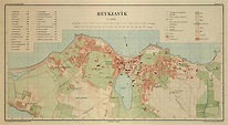 Reykjavik Map Historical Map of Reykjavik Old Map Print Archival Print ...