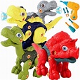 SZJJX Take Apart Dinosaur Toys for Kids 3-5, Dinosaurs Construction ...
