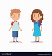 Boy and girl cartoon Royalty Free Vector Image