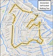 Amsterdam Wanderkarte - Amsterdam-walking tour map (Niederlande)