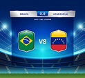 Brasil vs venezuela placar transmissão futebol copa américa | Vetor Premium