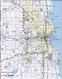 Milwaukee WI roads map.Free printable map Milwaukee city and ...