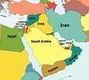 Mapa Político del Oriente Medio | Mapas Políticos | Atlas del Mundo