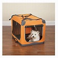 Small Dog Crate Orange Pioneer Soft Sided Collapsible Travel Crates ...