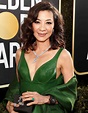 Michelle Yeoh Wears Sparkly Midnight Blue Gown to 2023 Golden Globes