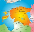Städtekarte von Estland - OrangeSmile.com