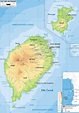 Physical Map of Sao Tome and Principe - Ezilon Maps