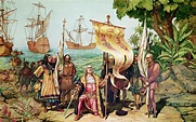 Discovery of America, on 12 October 1492 the feat of Christopher ...