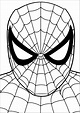 Cabeza de Spiderman - Spiderman - Just Color Niños : Dibujos para ...