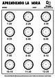 Fichas para Aprender La Hora | Relojes Analógicos con Manecillas