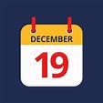 December 19th Date On A Single Day Calendar. Gray Wood Block Calendar ...