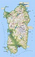 Cartina Sardegna: Cartina della Sardegna geografica, fisica è politica