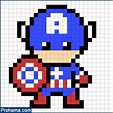 Captain America Pixel Art | Avengers Pixel Art
