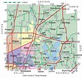 Detailed Map Of Collin County In Texas, Usa. Royalty Free Cliparts ...