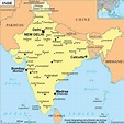Map of India cities: major cities and capital of India