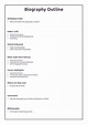 Professional Biography Outline Template in Microsoft Word | Template.net