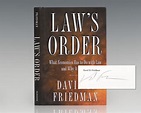 Law's Order David Friedman First Edition Signed