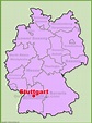 Stuttgart location on the Germany map - Ontheworldmap.com