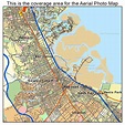 Aerial Photography Map of Redwood City, CA California