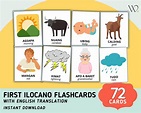 First Ilocano Words Flashcards 72 Cards W/ English - Etsy