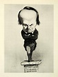 1938 Rotogravure Caricature Portrait Victor Hugo Head Honore Daumier ...