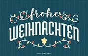 Merry Christmas German Quote Banner Vector Download