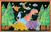 dinossauros de doodle desenhados à mão para crianças 7637251 Vetor no ...
