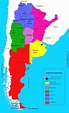 Mapa de regiones geográficas de Argentina - Mapa de Argentina