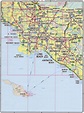 Map of Los Angeles county. Free large detailed road map Los Angeles CA