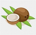 Fruta de coco de dibujos animados, png | PNGWing