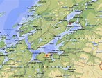 Map of the Trondheim fjord.