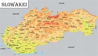 Karte Slowakei
