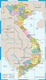⊛ Mapa de Vietnam ·🥇 Político & Físico | Calidad HD Para Imprimir 2024