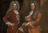 Joseph Addison (1672-1719) and Richard Steele (1672-1729)oil on canvas ...
