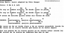 Top 1000 Folk and Old Time Songs Collection: Guantanamera - Lyrics with ...