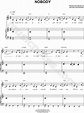 Mitski "Nobody" Sheet Music in C Major (transposable) - Download ...