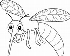 mosquito animal aislado página para colorear para niños 11487091 Vector ...