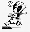 Deadpool Clipart Black And White - Black And White Deadpool Vector is ...
