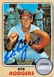 Bob Rodgers autographed baseball card (California Angels) 1968 Topps #433