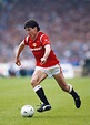 Manchester United forward Frank Stapleton in action during the 1985 FA ...