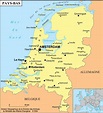 Carte des Pays-Bas - Cartes du relief, villes, administrative ...