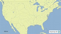 StepMap - Fläche der USA - Landkarte für Nordamerika