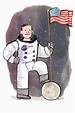 Neil Armstrong | Scientist cartoon, Neil armstrong, Science art