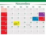 Notícias Ponto Com : Calendário do Mês de Novembro para preencher e ...