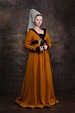 15 cen Woman "Robe" dress, Central Europe (Burgundy) | Renaissance ...