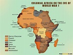 A Map Of Africa 1914